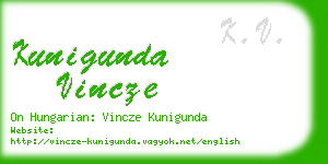 kunigunda vincze business card